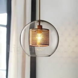 Modern Minimalistisk Nordisk Stil Dekoration Cafe Glas Ball Single Head Pendellampa