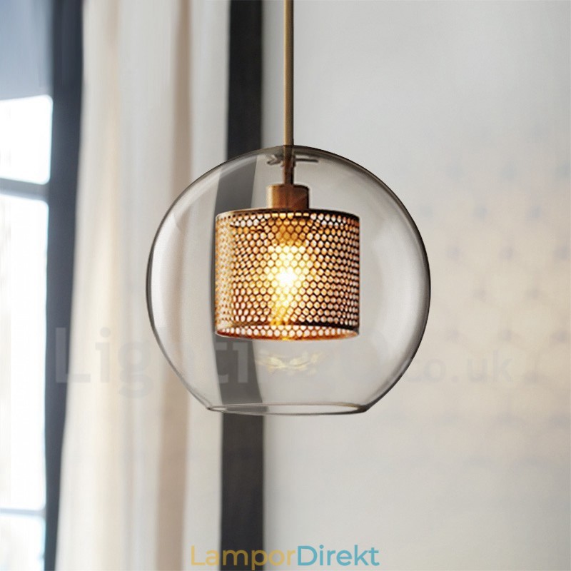 Modern Minimalistisk Nordisk Stil Dekoration Cafe Glas Ball Single Head Pendellampa