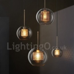 Modern Minimalistisk Nordisk Stil Dekoration Cafe Glas Ball Single Head Pendellampa