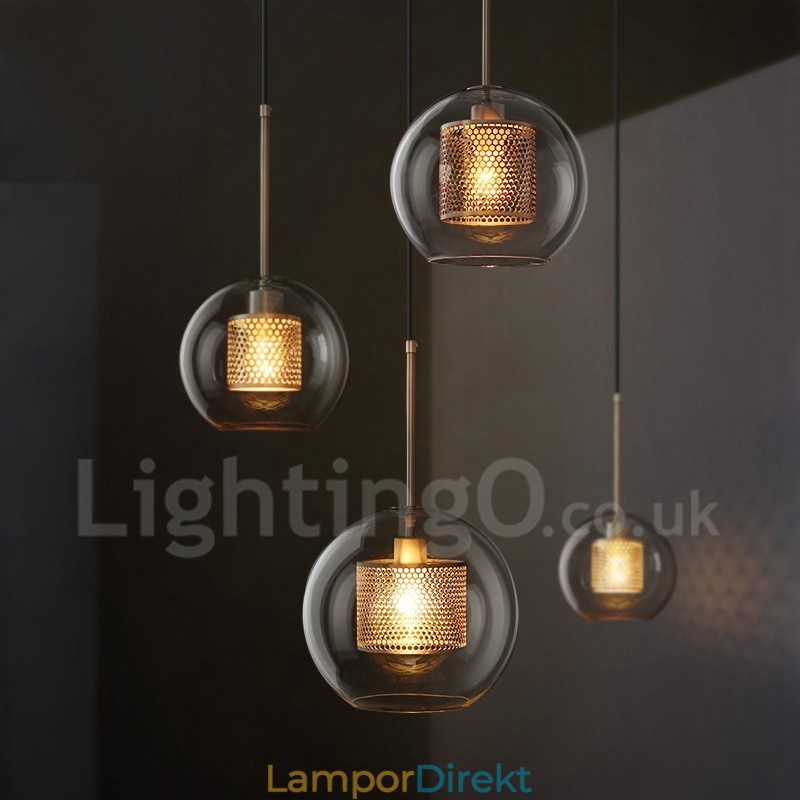 Modern Minimalistisk Nordisk Stil Dekoration Cafe Glas Ball Single Head Pendellampa