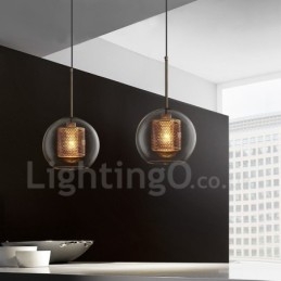 Modern Minimalistisk Nordisk Stil Dekoration Cafe Glas Ball Single Head Pendellampa