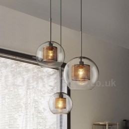 Modern Minimalistisk Nordisk Stil Dekoration Cafe Glas Ball Single Head Pendellampa