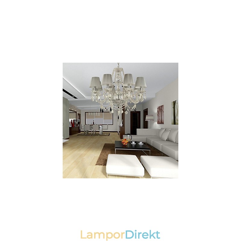 Ljuskrona Crystal Luxury Modern 1 Tiers Living 6 Lights
