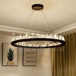 Kristallhängande Ljus Mode Utsökt Cirkeldesign