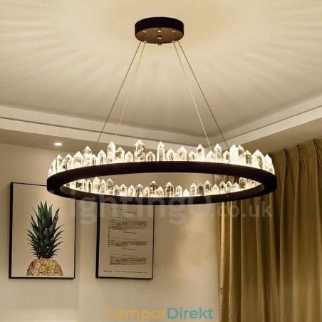 Kristallhängande Ljus Mode Utsökt Cirkeldesign Kristallhängande Ljus Mode Utsökt Cirkeldesign