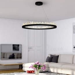 Kristallhängande Ljus Mode Utsökt Cirkeldesign