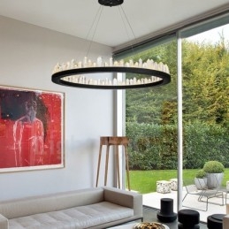 Kristallhängande Ljus Mode Utsökt Cirkeldesign