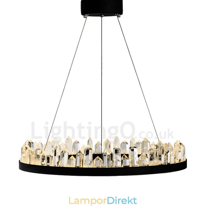 Kristallhängande Ljus Mode Utsökt Cirkeldesign