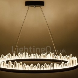 Kristallhängande Ljus Mode Utsökt Cirkeldesign
