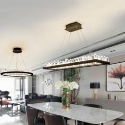 Nyaste Design Rektangel Kristall Taklampa
