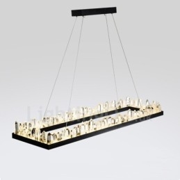 Nyaste Design Rektangel Kristall Taklampa