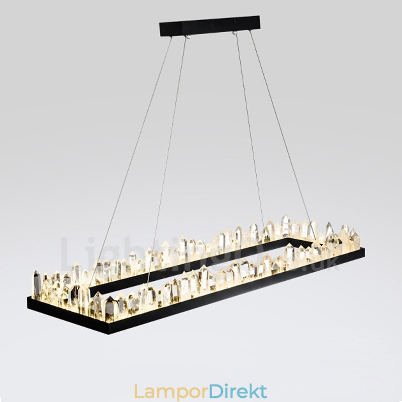 Nyaste Design Rektangel Kristall Taklampa