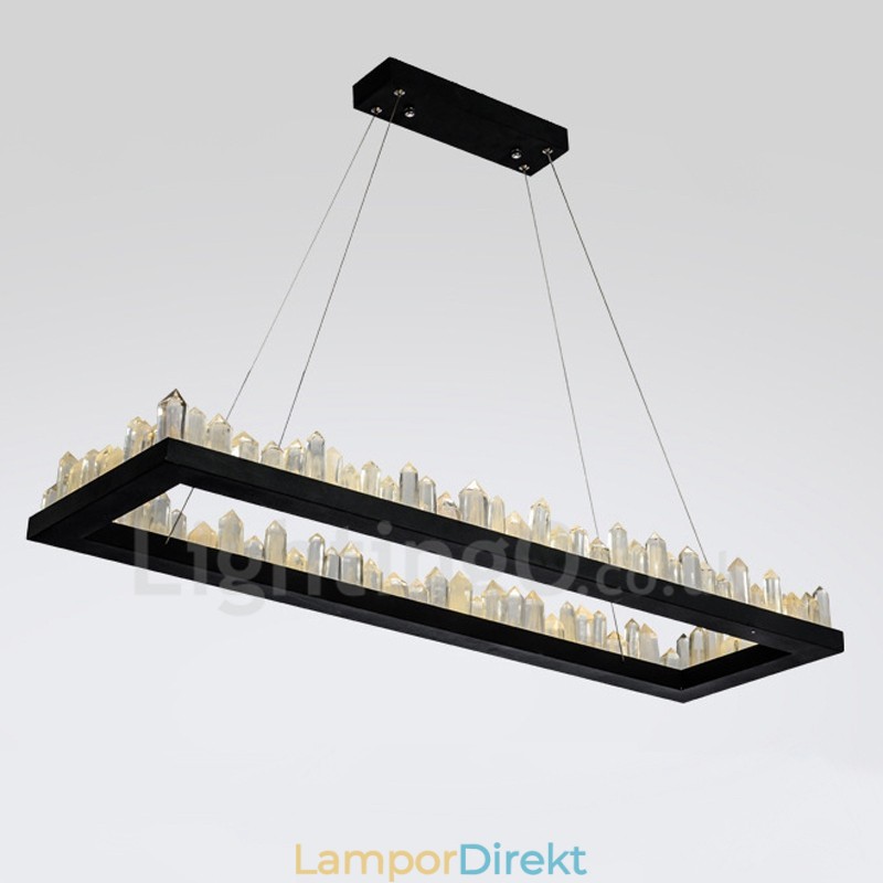 Nyaste Design Rektangel Kristall Taklampa