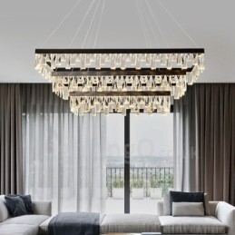 Nordic Crystal Pendellampa Rektangulär Atmosfär Pendellampa Postmodern Lighting