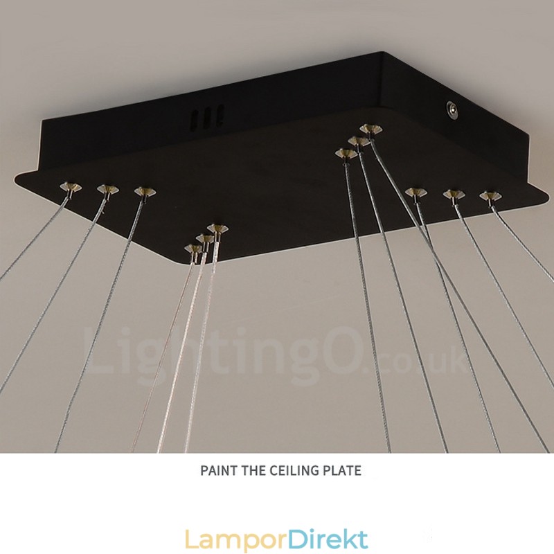 Nordic Crystal Pendellampa Rektangulär Atmosfär Pendellampa Postmodern Lighting