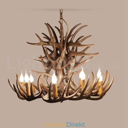 9 Lätt Rustik Konstnärlig Retro Antler Ljuskrona 9 Lätt Rustik Konstnärlig Retro Antler Ljuskrona