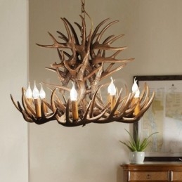 9 Lätt Rustik Konstnärlig Retro Antler Ljuskrona