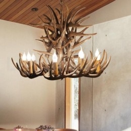 9 Lätt Rustik Konstnärlig Retro Antler Ljuskrona