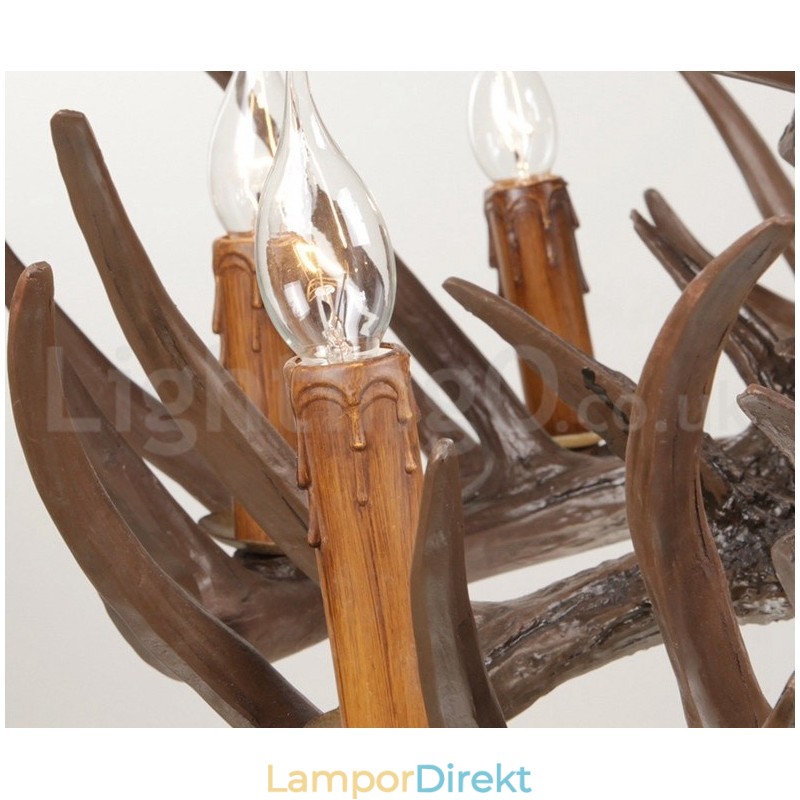 9 Lätt Rustik Konstnärlig Retro Antler Ljuskrona