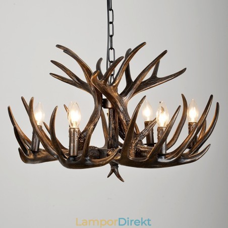 6 Ljus Rustik Konstnärlig Retro Antler Svart Ljuskrona 6 Ljus Rustik Konstnärlig Retro Antler Svart Ljuskrona