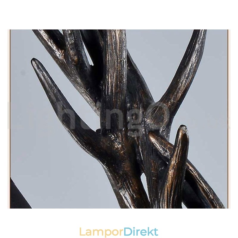 6 Ljus Rustik Konstnärlig Retro Antler Svart Vintage Ljuskrona