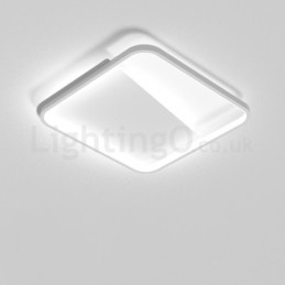 Moderna Minimalistiska Ultratunna 5 Cm Fyrkantiga Taklampor I Aluminium