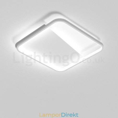 Moderna Minimalistiska Ultratunna 5 Cm Fyrkantiga Taklampor I Aluminium Moderna Minimalistiska Ultratunna 5 Cm Fyrkantiga Taklampor I Aluminium