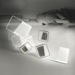 Moderna Minimalistiska Ultratunna 5 Cm Fyrkantiga Taklampor I Aluminium