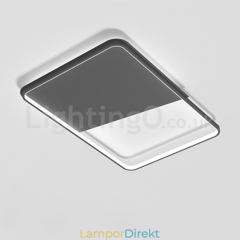 Modern Minimalist Ultratunna 5 Cm Aluminiumrektangel För Infällda Taklampor