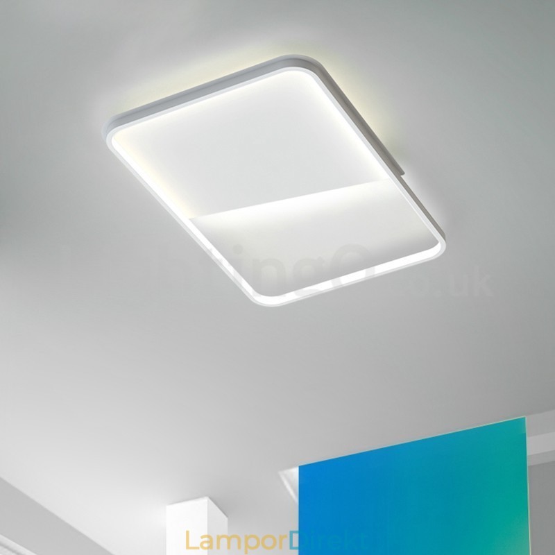 Modern Minimalist Ultratunna 5 Cm Aluminiumrektangel För Infällda Taklampor