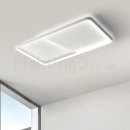 Modern Minimalist Ultratunna 5 Cm Aluminiumrektangel För Infällda Taklampor