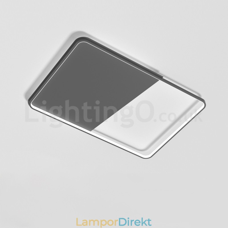 Modern Minimalist Ultratunna 5 Cm Aluminiumrektangel För Infällda Taklampor