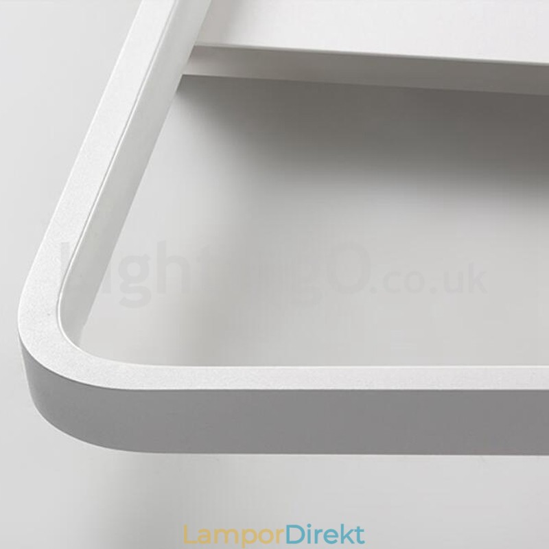 Modern Minimalist Ultratunna 5 Cm Aluminiumrektangel För Infällda Taklampor