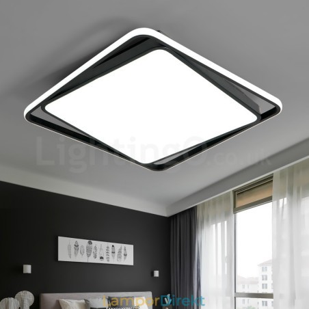 Modern Utsökt Svart Vit Fyrkantig Infälld Taklampa Modern Utsökt Svart Vit Fyrkantig Infälld Taklampa