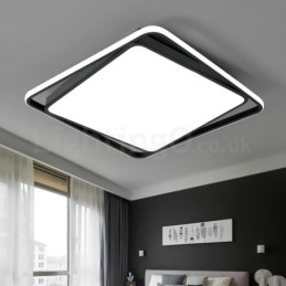 Modern Utsökt Svart Vit Fyrkantig Infälld Taklampa