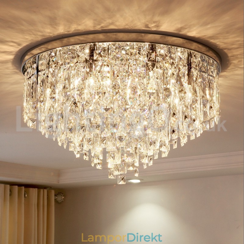 Moderna Infällda Taklampor Crystal Lights