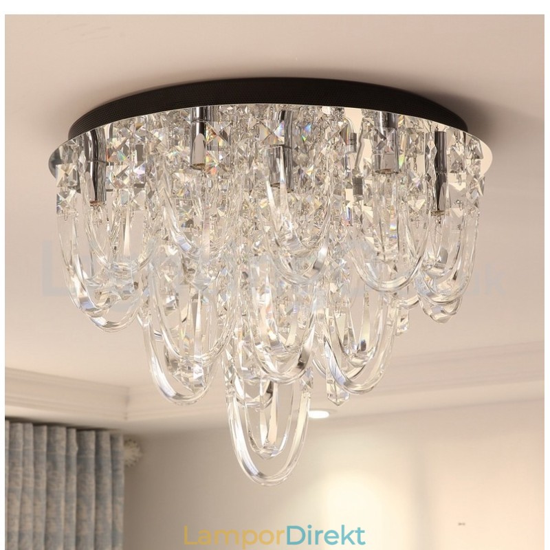 Lyxig Kristall Infälld Taklampa Modern Lampa