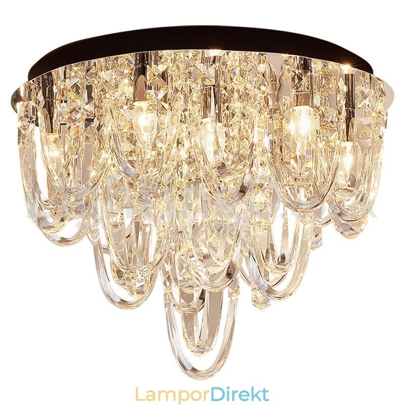 Lyxig Kristall Infälld Taklampa Modern Lampa