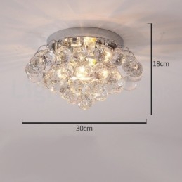 Samtida 30 Cm 55 Cm Runda Kristallinfällda Taklampor