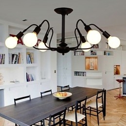 Loft American Vintage Taklampa Mode Lights Lights Järn Taklampa