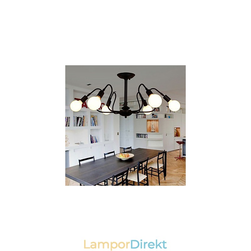 Loft American Vintage Taklampa Mode Lights Lights Järn Taklampa
