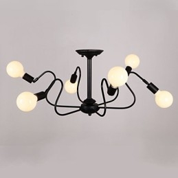 Loft American Vintage Taklampa Mode Lights Lights Järn Taklampa
