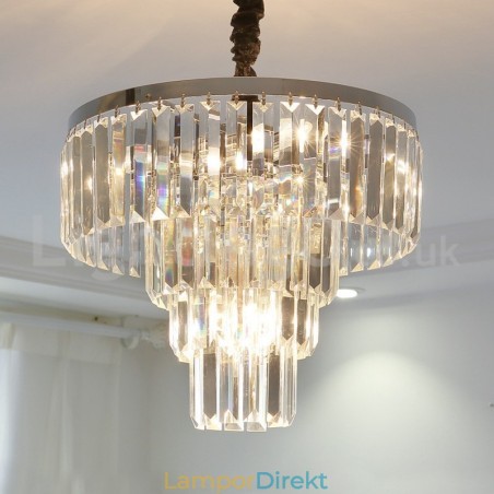 Elegant Billig Modern 4-Lagers Rund Kristall Taklampa Elegant Billig Modern 4-Lagers Rund Kristall Taklampa
