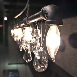 North American Style Creative 5 Light Chandelard I Pipe Design
