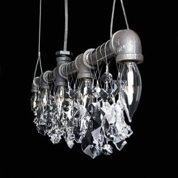 North American Style Creative 5 Light Chandelard I Pipe Design
