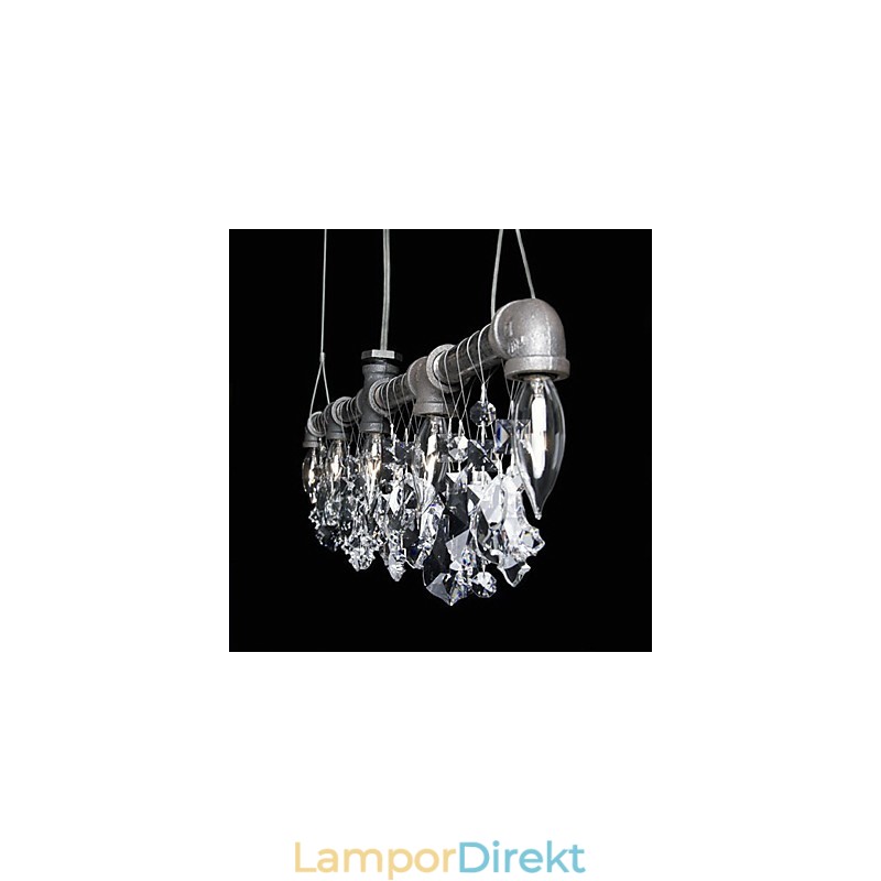 North American Style Creative 5 Light Chandelard I Pipe Design