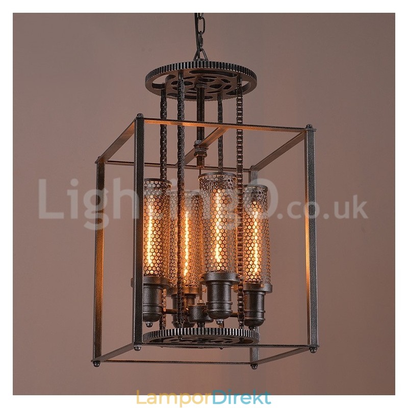 Retro Iron Gear Pendel Light Cafe