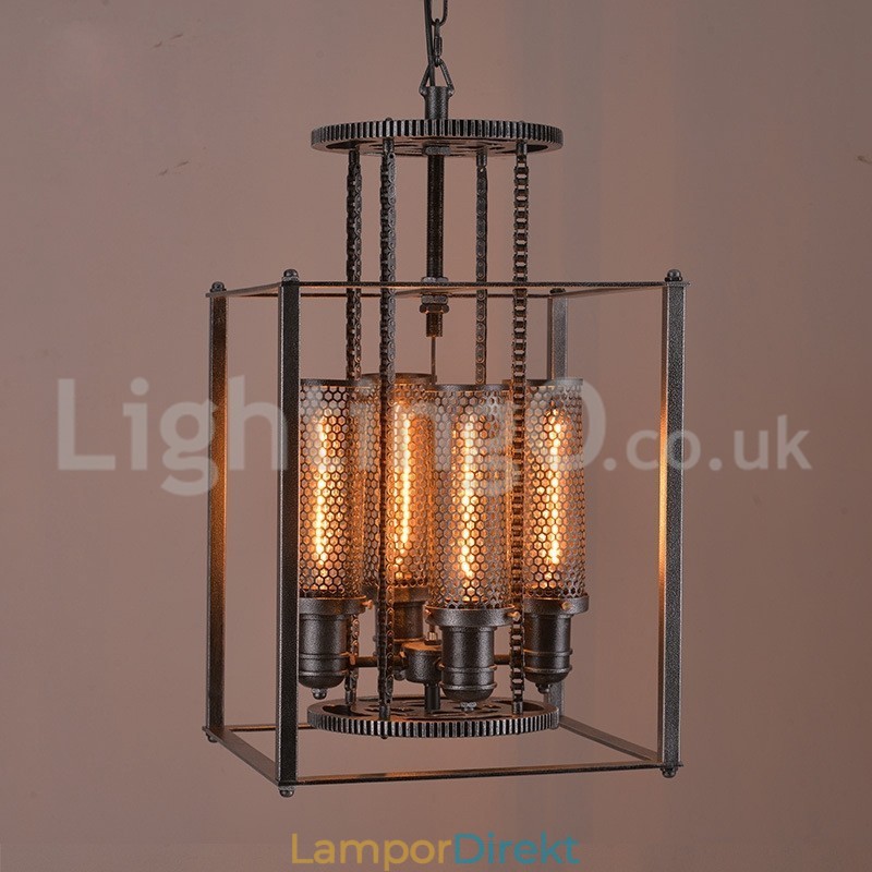Retro Iron Gear Pendel Light Cafe