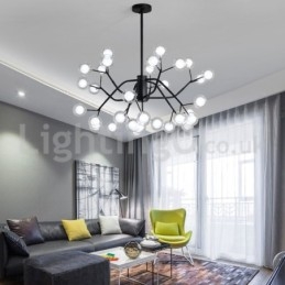 Nordic Style Magic Bean Ljuskrona Liten Klar Transparent Glas Bubble Ball Ljuskrona