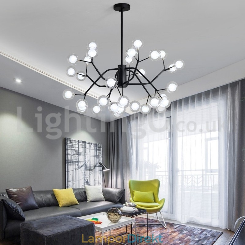 Nordic Style Magic Bean Ljuskrona Liten Klar Transparent Glas Bubble Ball Ljuskrona